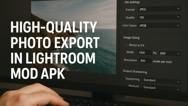 High-Quality Photo Export in Lightroom Mod APK